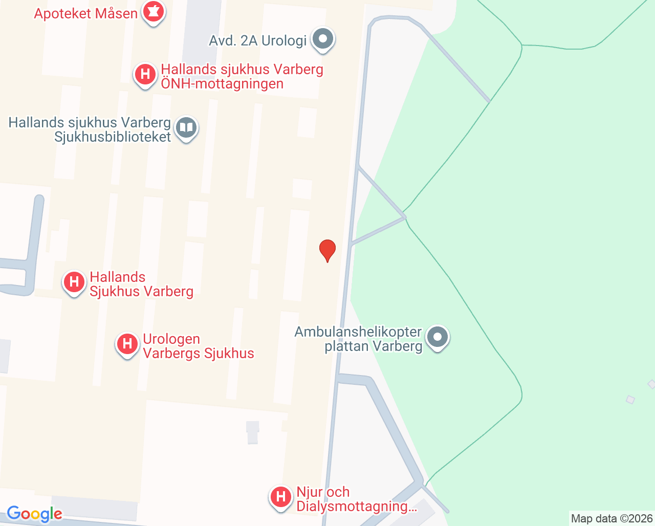 Karta till Habiliteringen Varberg