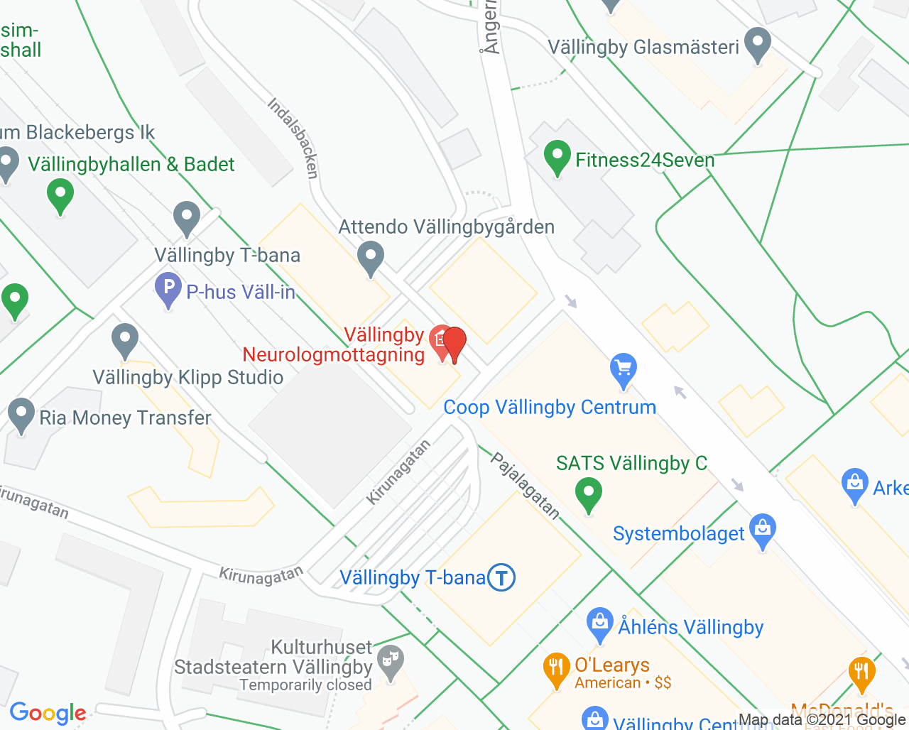 Karta till Dr Svetlana Hellsten, Vällingby