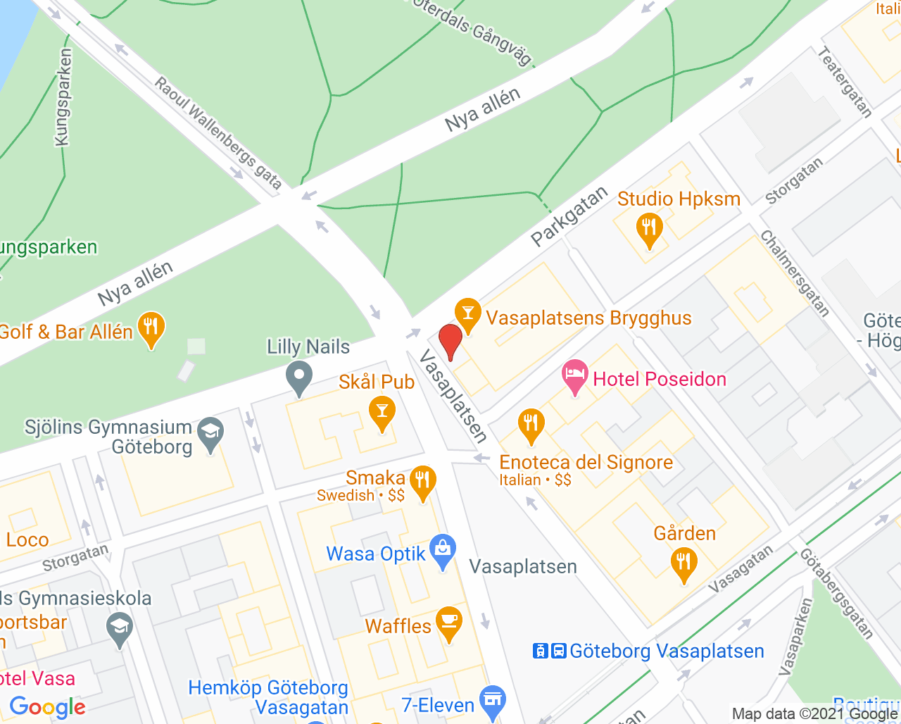Karta till Tandläkare Anna Löfström, Göteborg