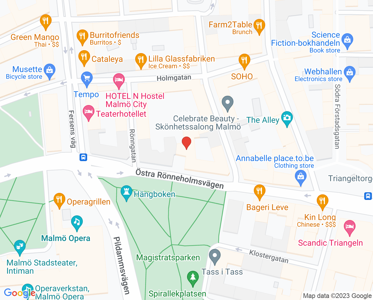 Karta till Hallbeck Elisabeth, Malmö