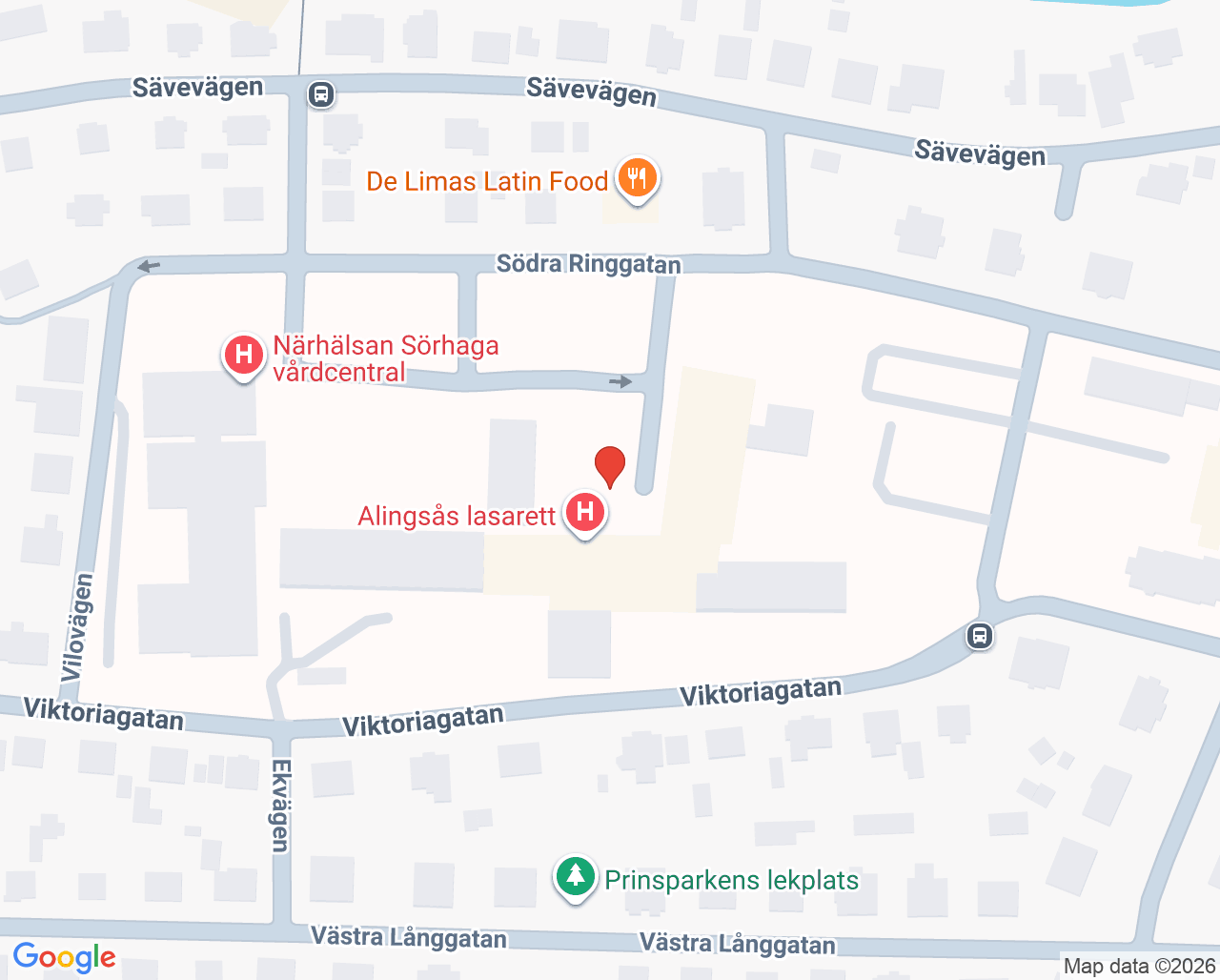 Karta till Urologimottagning Alingsås, Alingsås