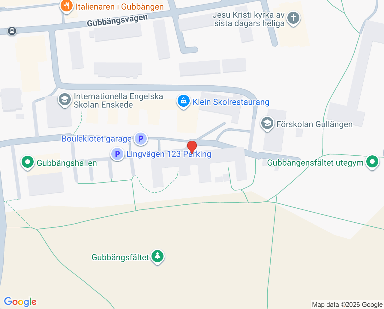 Karta till Psykiatrisk avdelning Gubbängen, Psykiatri Södra Stockholm