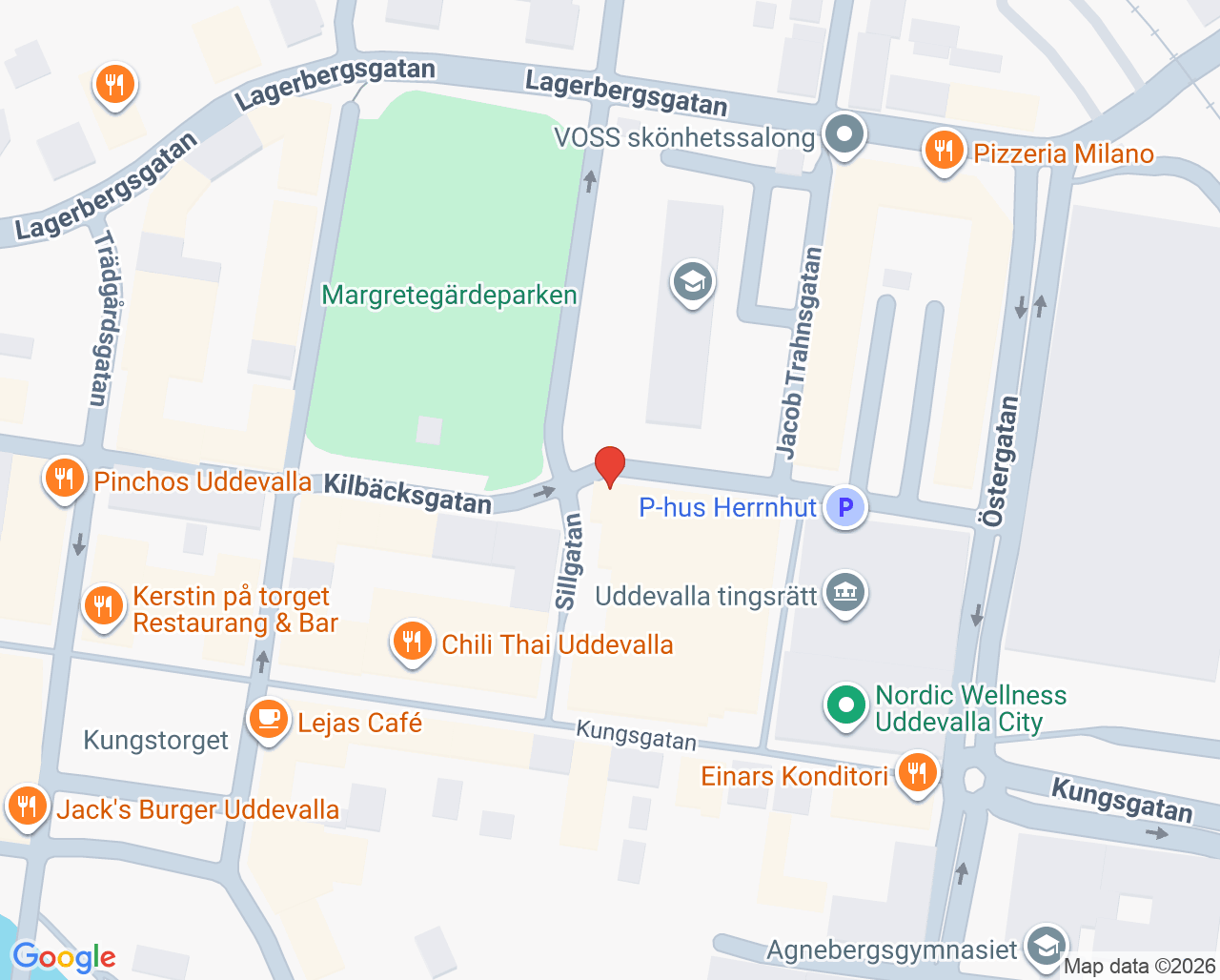 Karta till Praktikertjänst Kvinnlig hälsa, Uddevalla