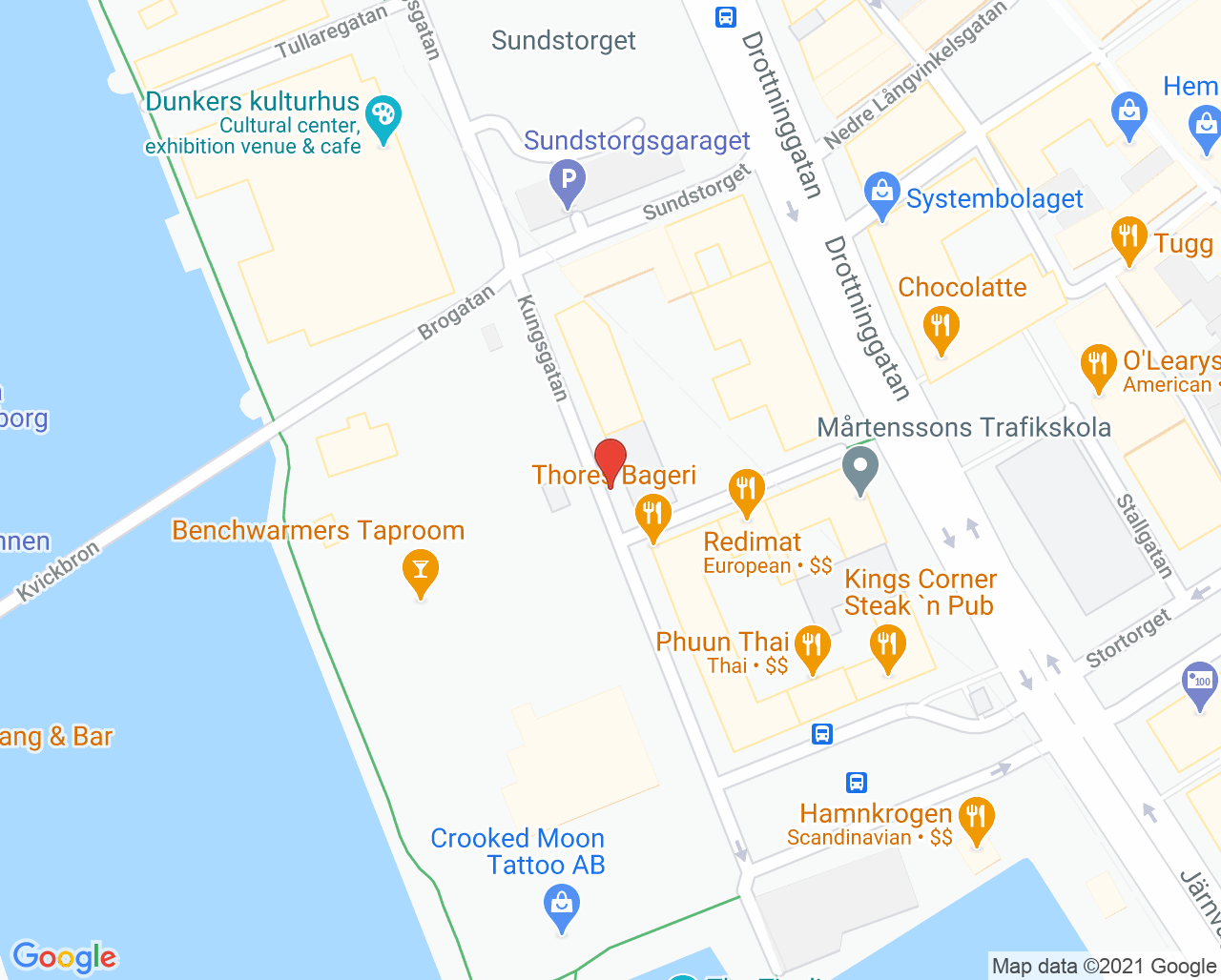 Karta till Sundstandläkarna Tandläkare Torgil Jacobsson, Helsingborg