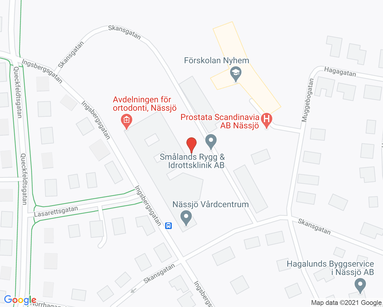 Karta till Audionommottagningen Nässjö