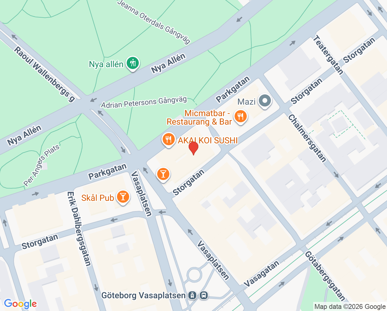 Karta till Tandläkare Michael Lega, Göteborg