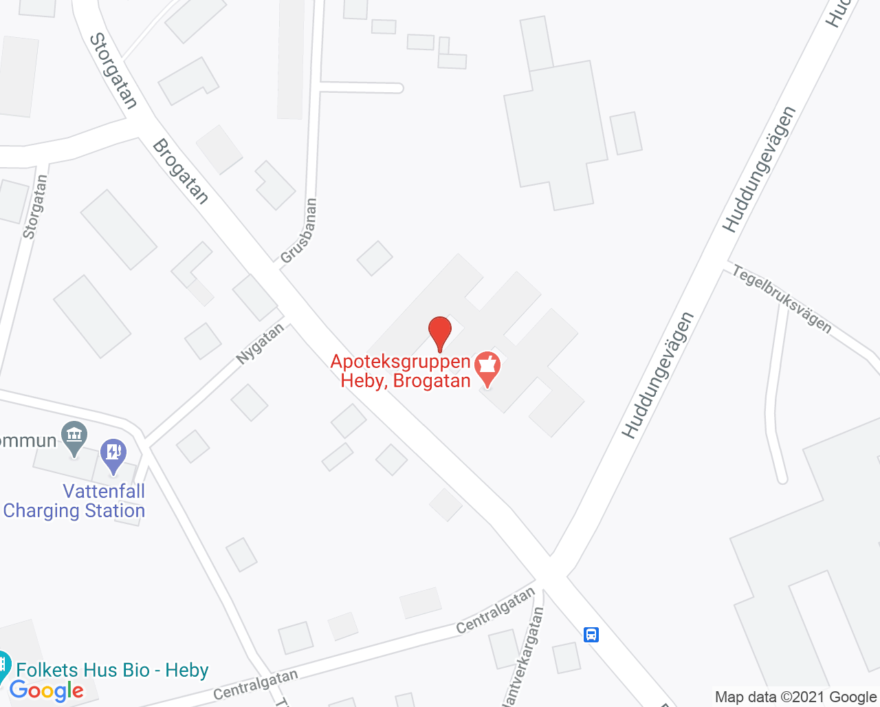 Karta till Audionommottagningen i Heby