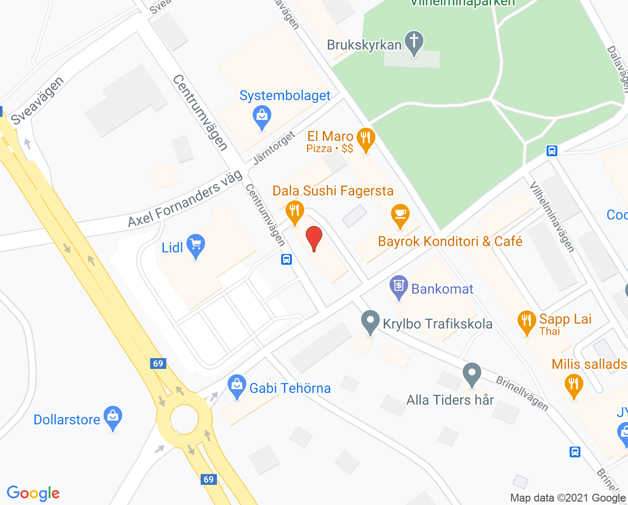 Karta till Tandläkare Malin Kruse, Fagersta
