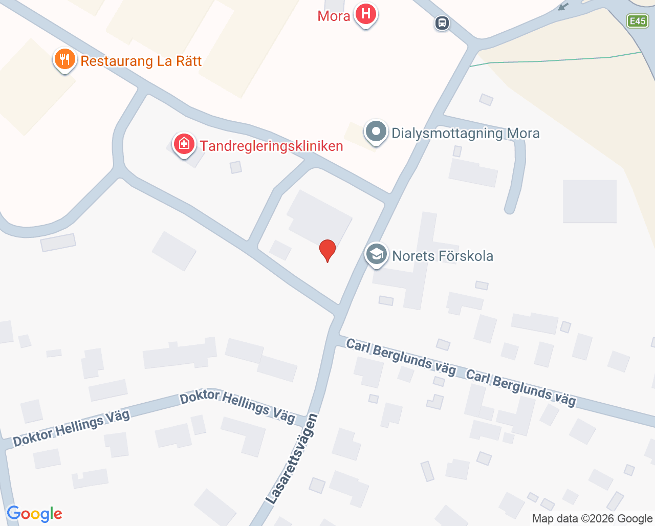 Karta till Hörcentral Mora
