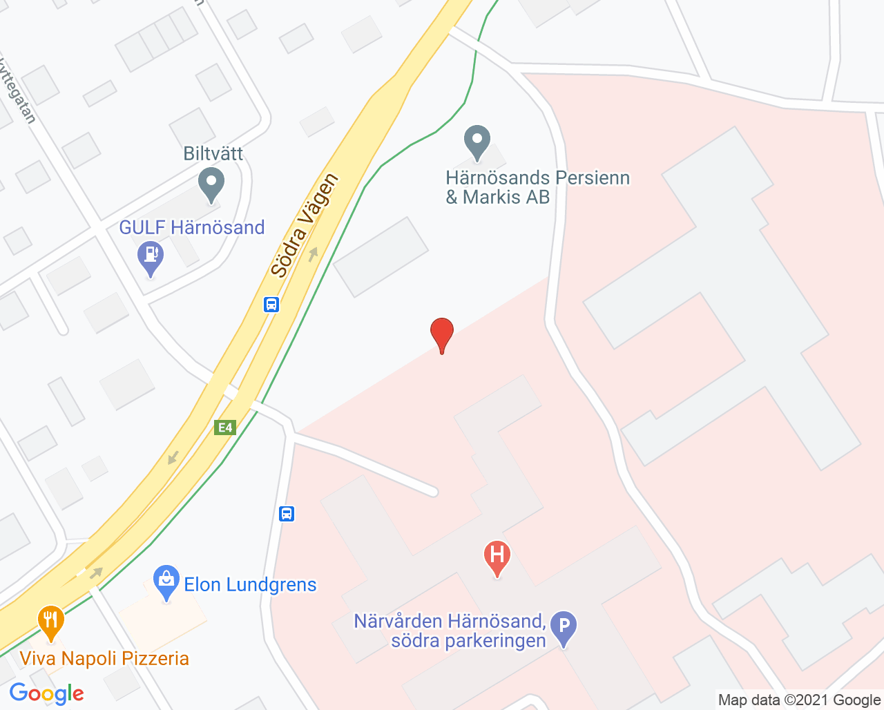 Karta till Hörcentralen Härnösand