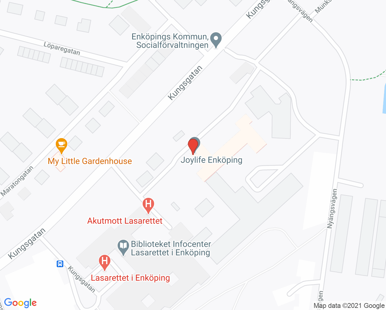 Karta till Joylife Enköping