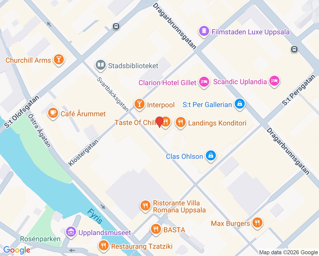 Karta till MamaMia Barncentrum BMM