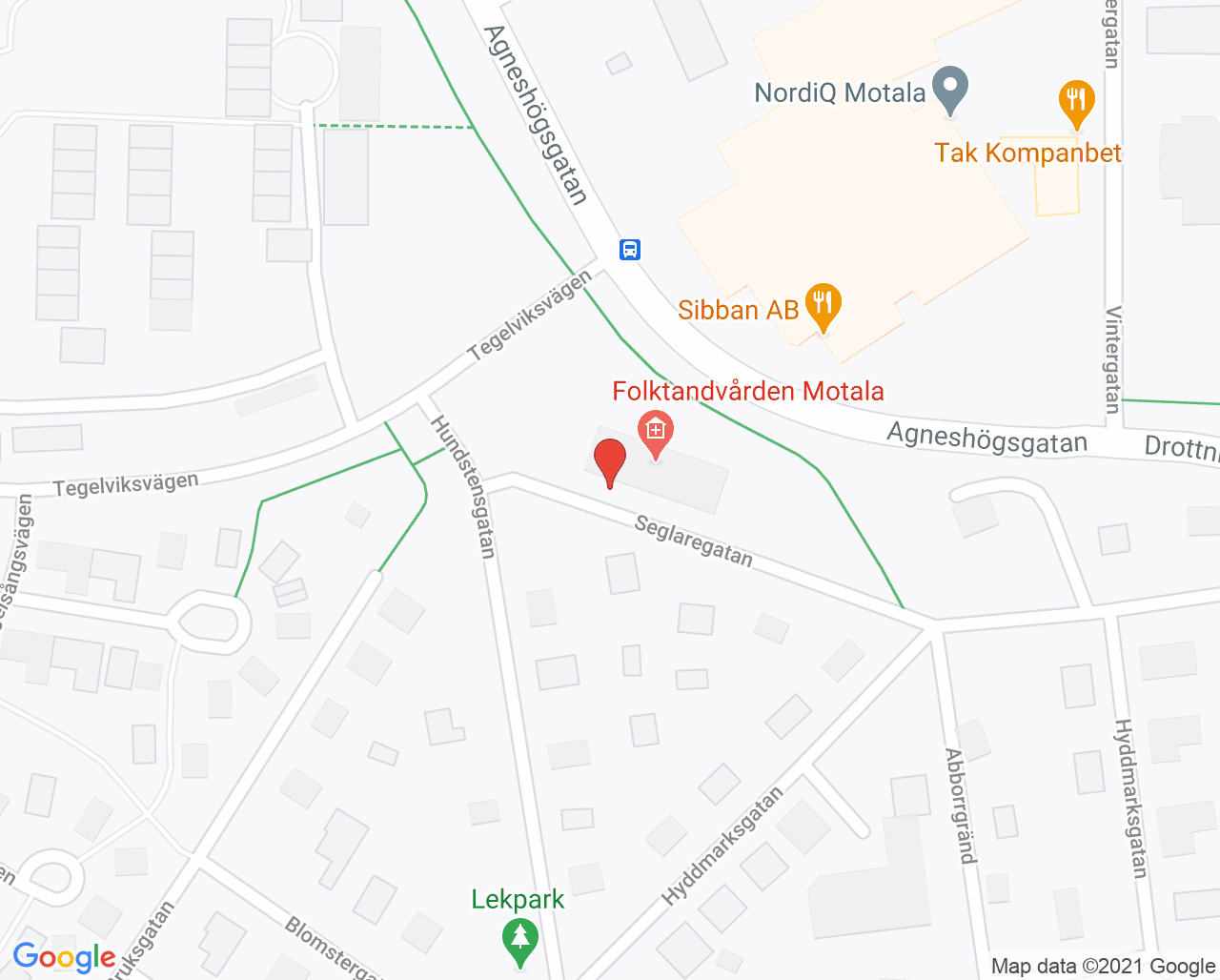 Karta till Folktandvården Motala