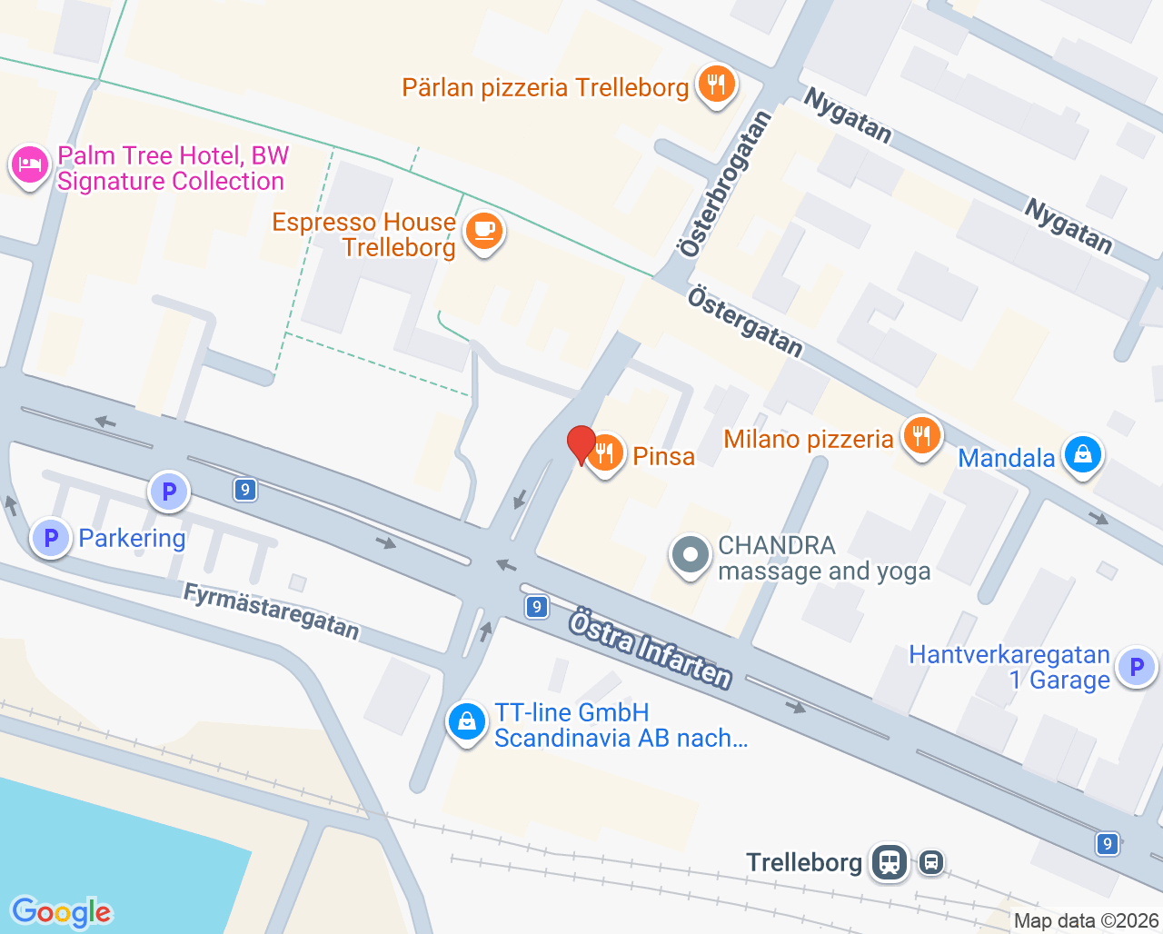 Karta till Barnavårdscentralen Centrumkliniken