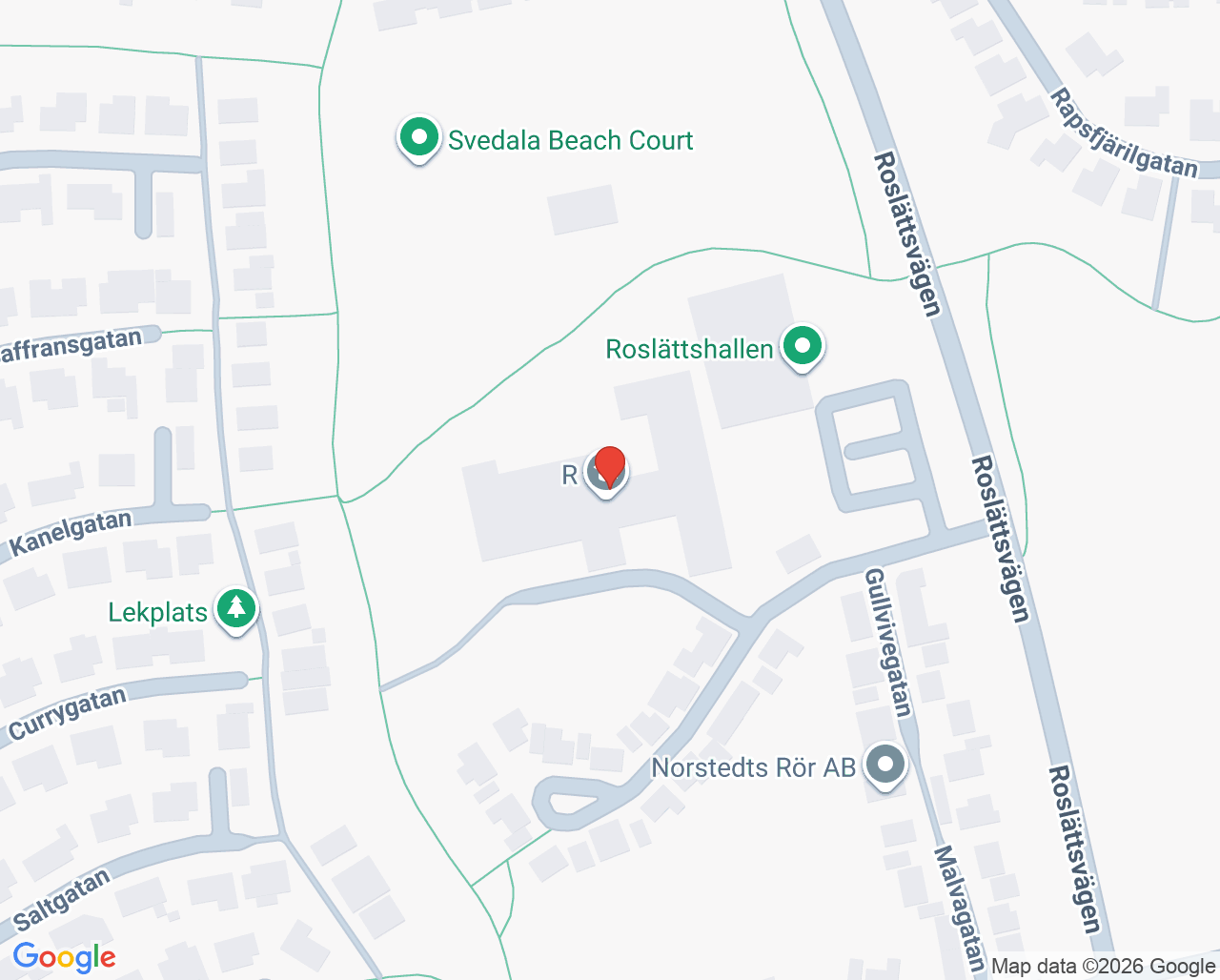 Karta till Roslättsskolan, Svedala