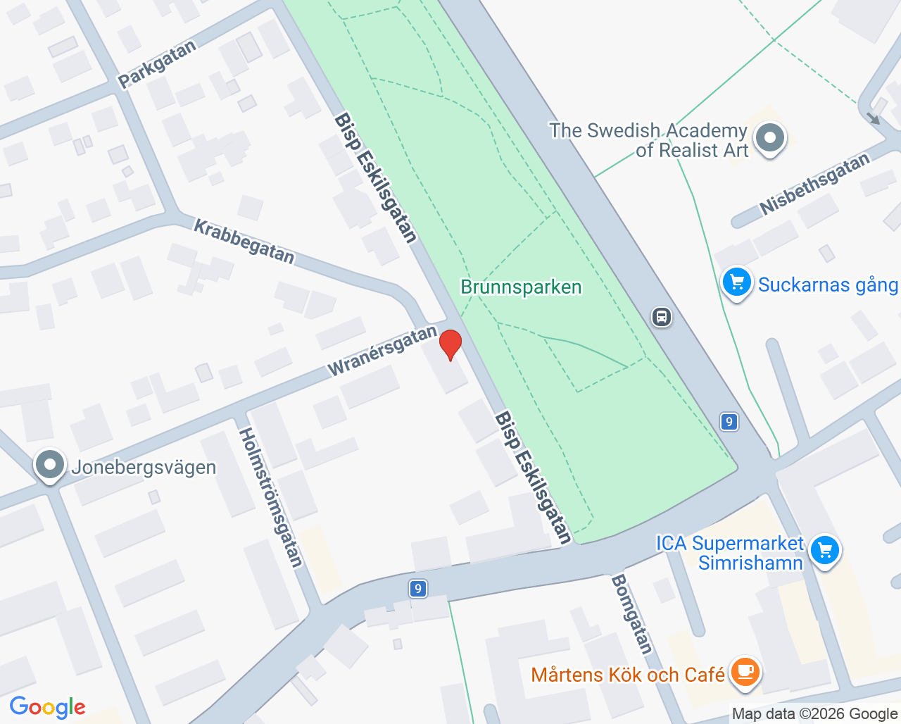 Karta till Tandkliniken på Österlen AB
