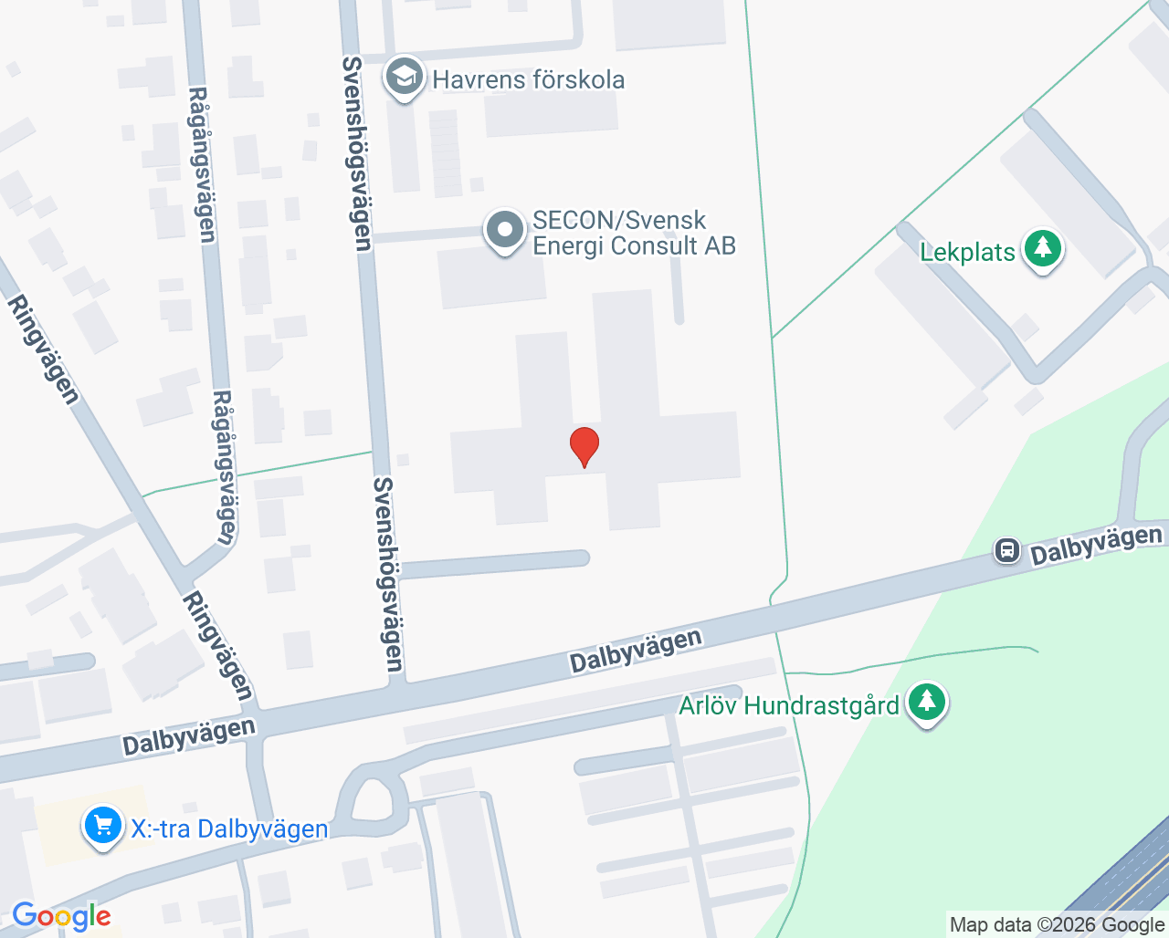 Karta till Barnavårdscentralen Familjecentralen Samovaren, Arlöv