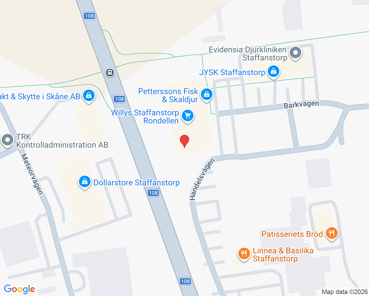Karta till Blodbussen Staffanstorp