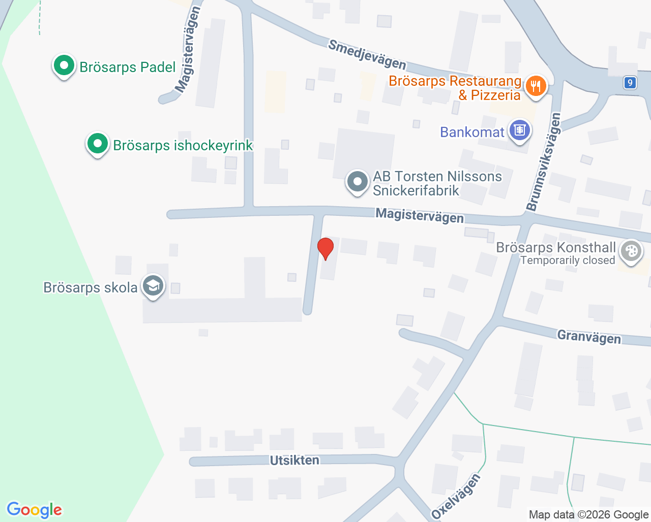 Karta till Vårdcentralen Brösarp rehabilitering Brösarp, Brösarp