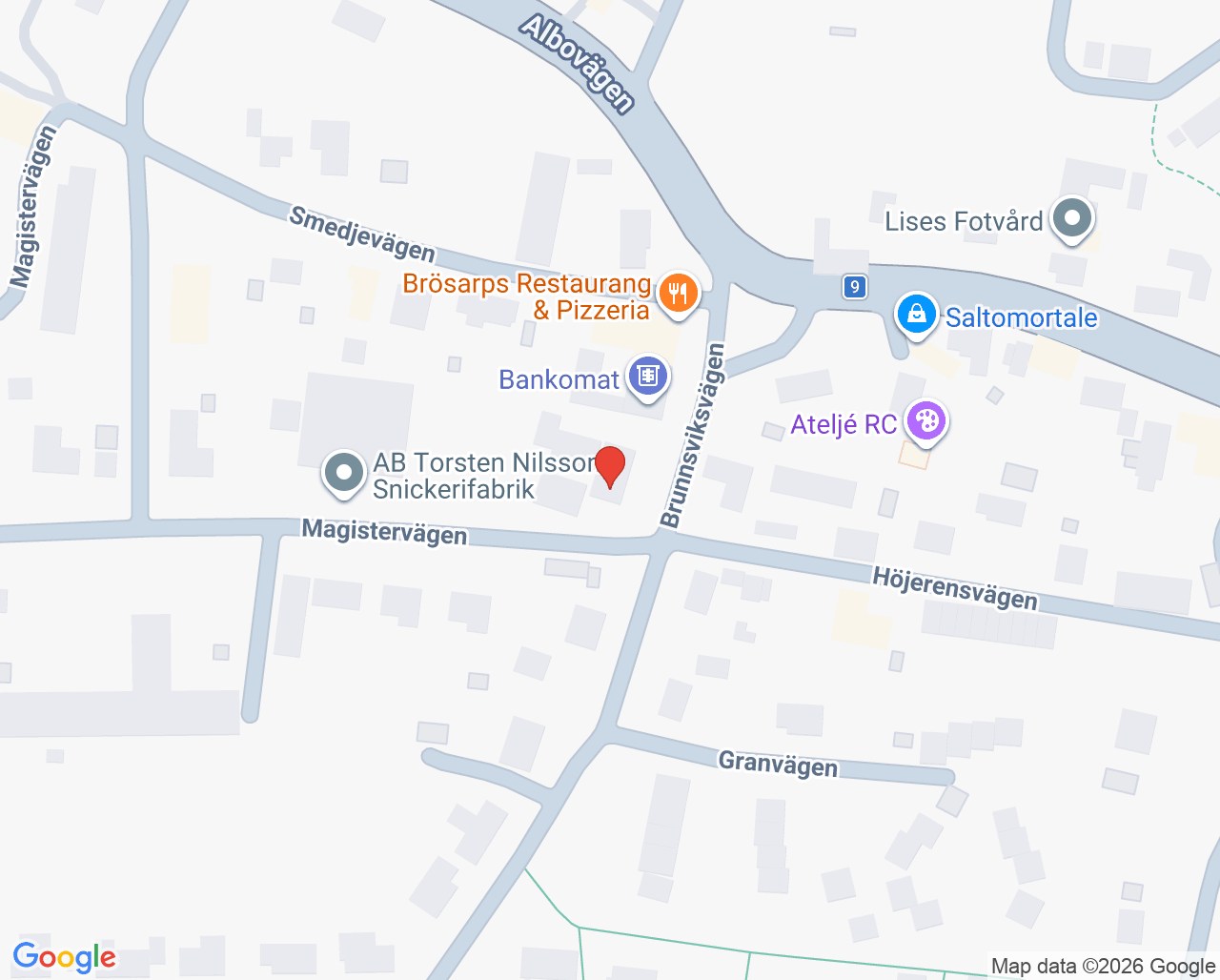 Karta till Barnavårdscentralen Brösarp