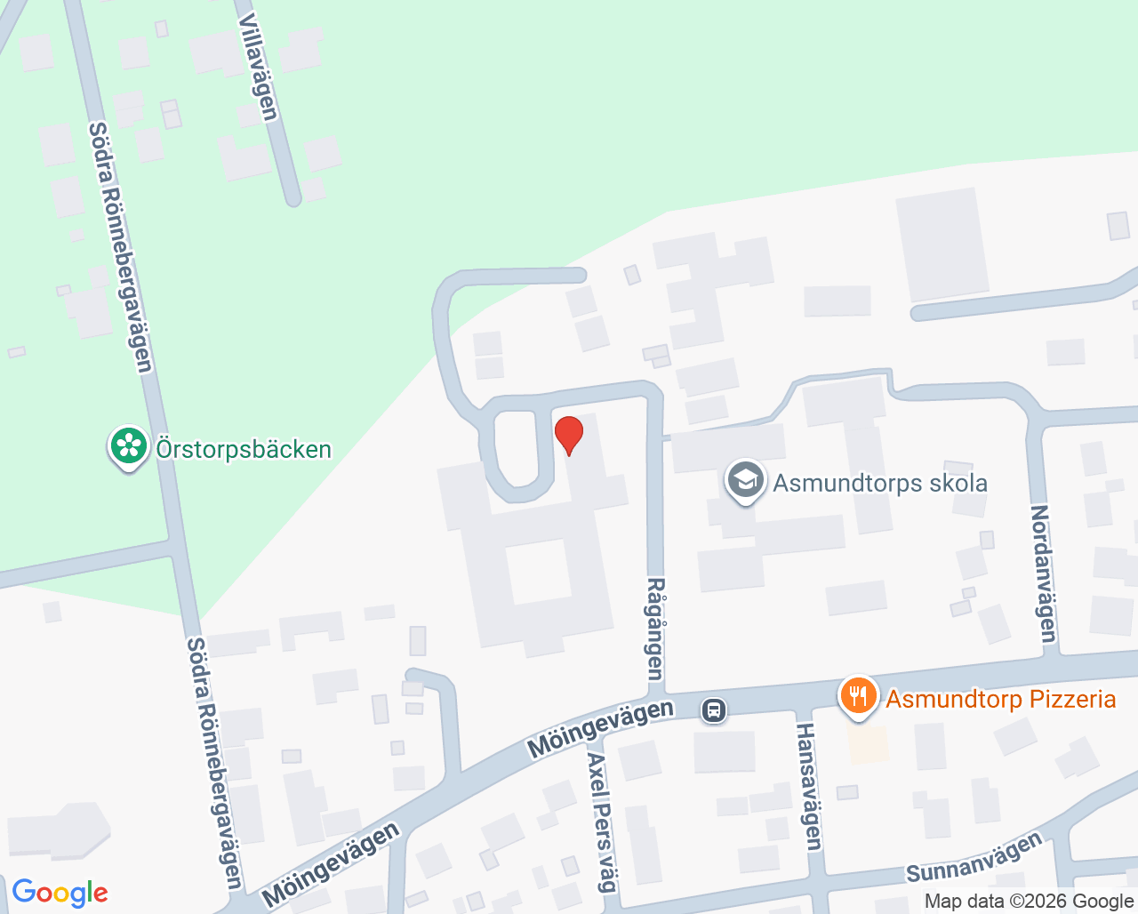Karta till Rågången GB, Asmundtorp