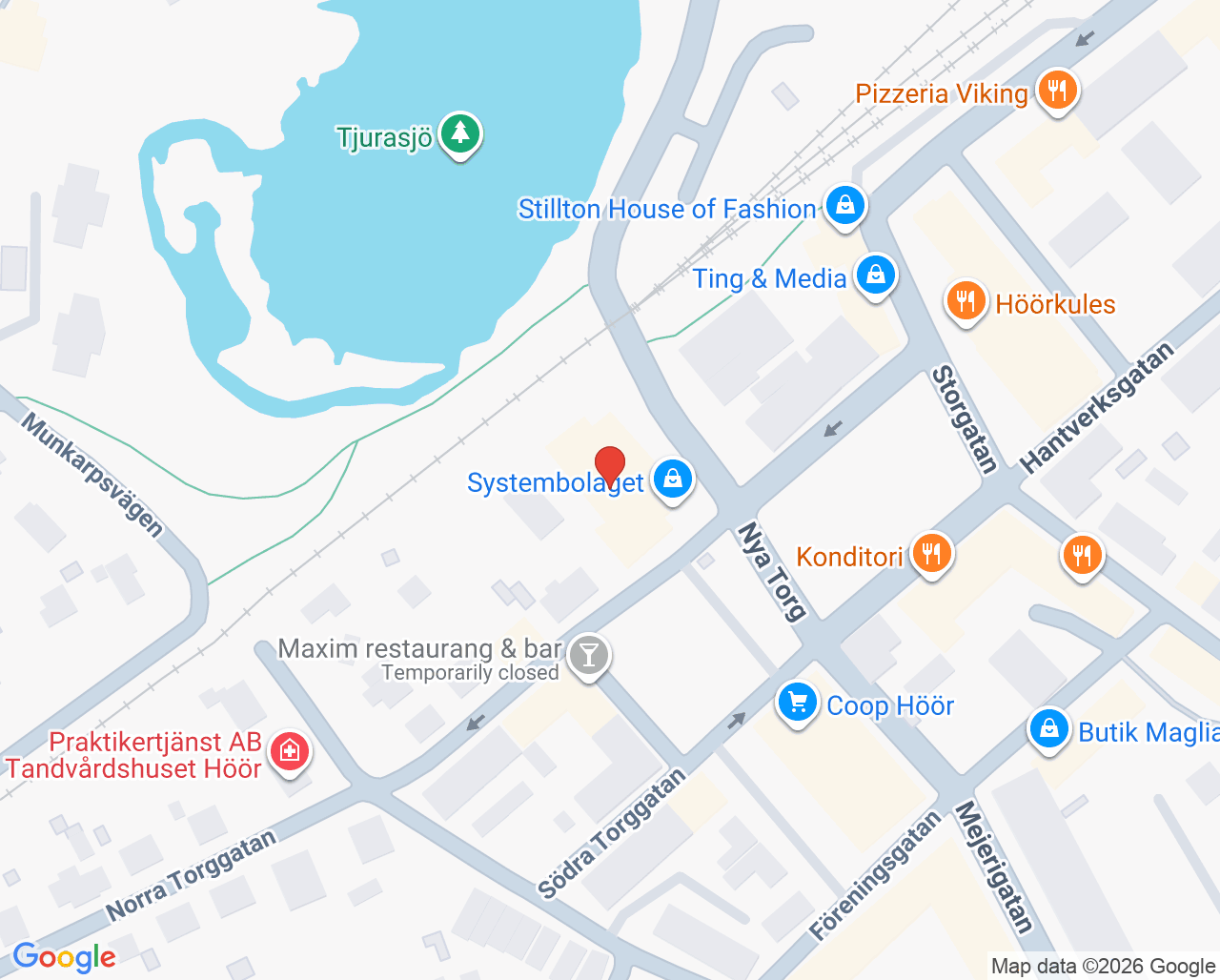 Karta till Nya Torgs Tandvård Håkan Kalén, Höör