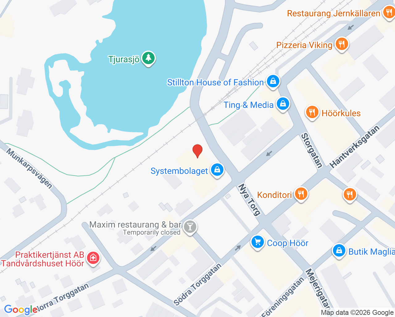 Karta till Nya Torgs Tandvård Klara Högfeldt, Höör