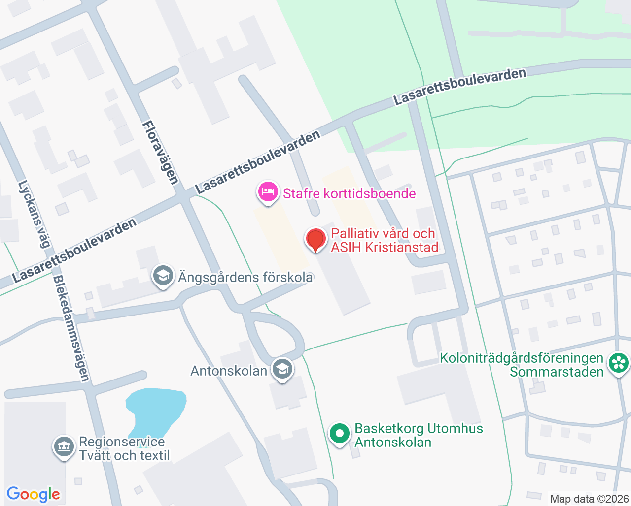 Karta till Avancerad sjukvård i hemmet Kristianstad