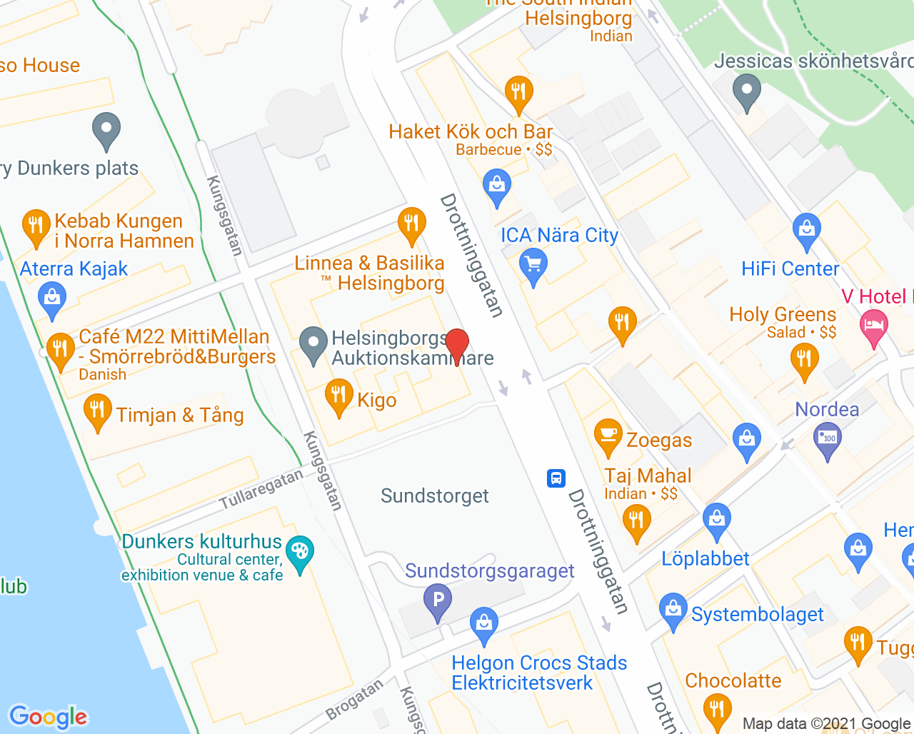 Karta till Kvinnorehab Kliniken Helena Jönsson, Helsingborg