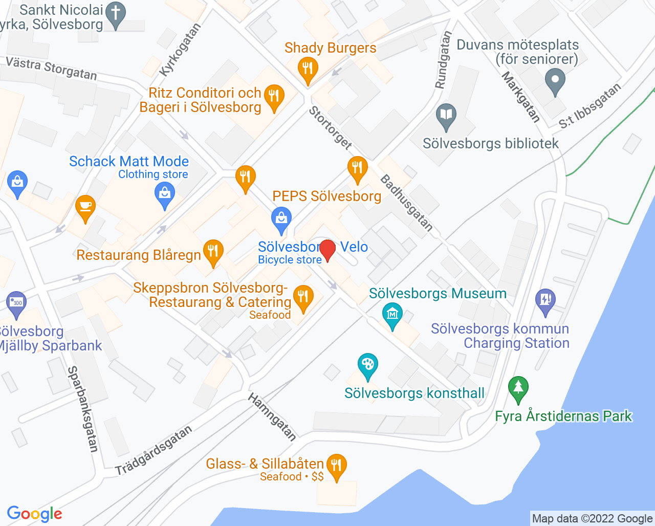 Karta till Familjetandvården Sölvesborg
