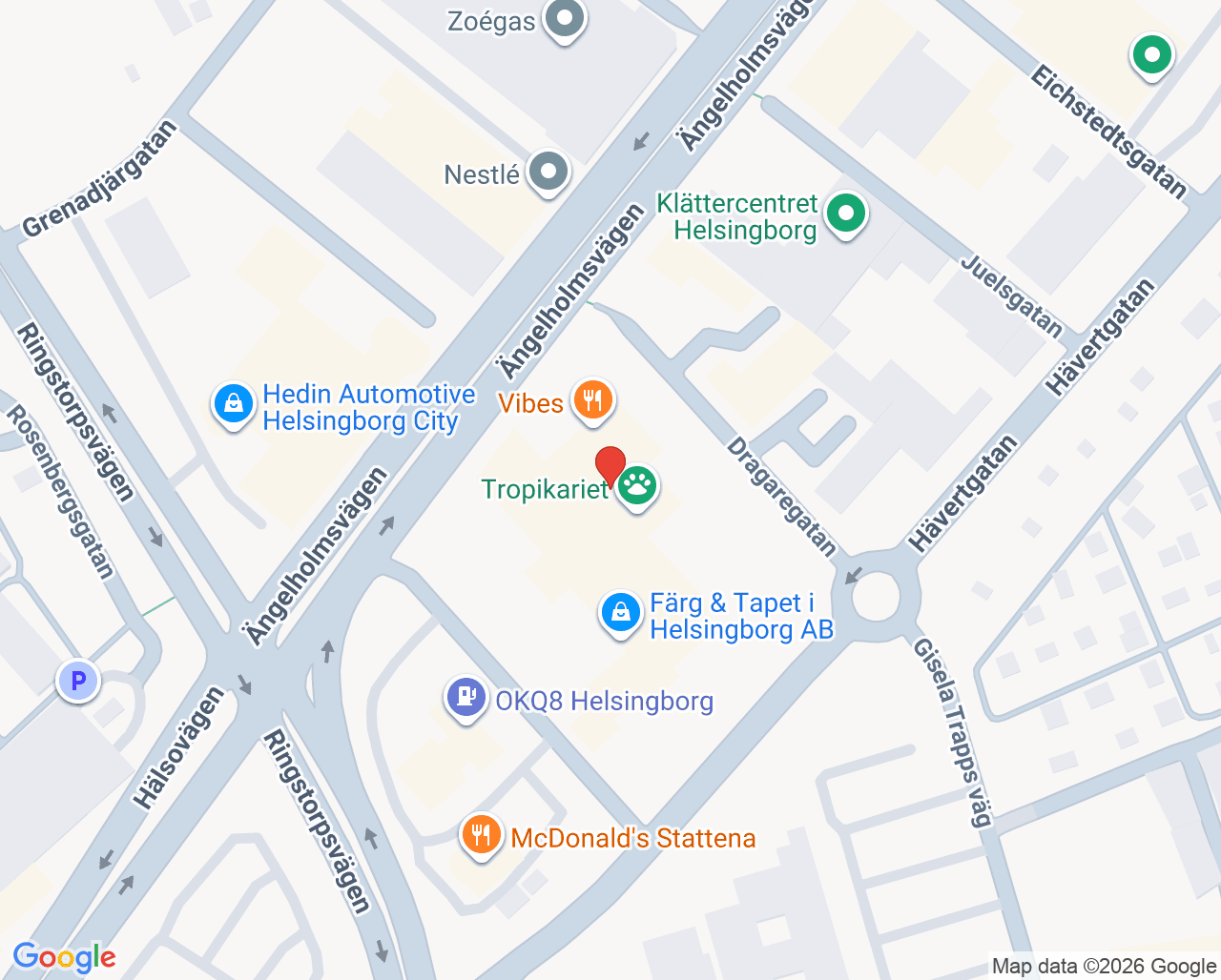 Karta till Blodbussen Hyllinge - ICA Maxi