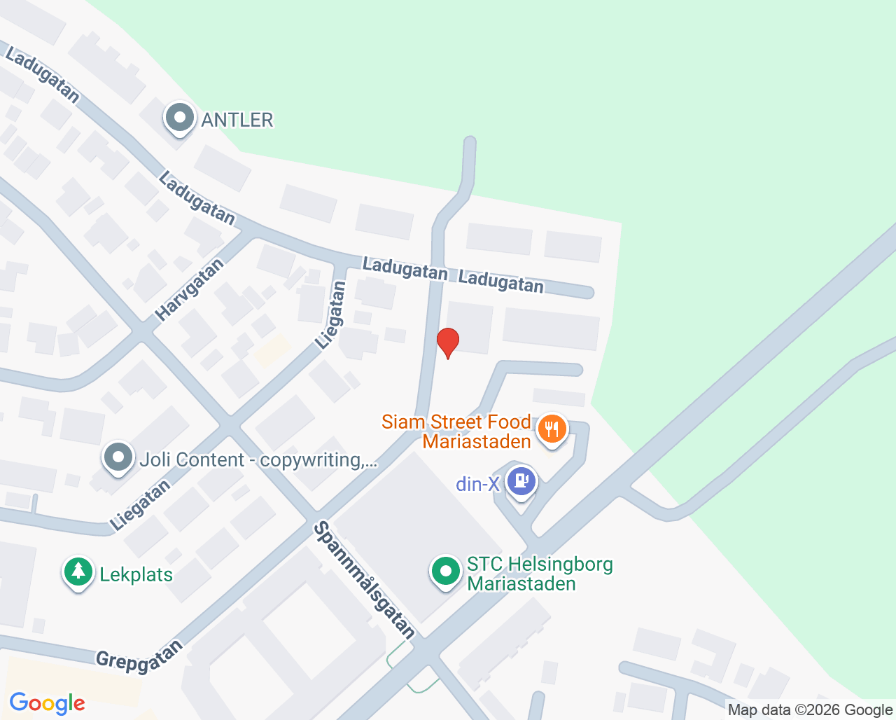Karta till Vårdcentralen Laröd filial Mariastaden