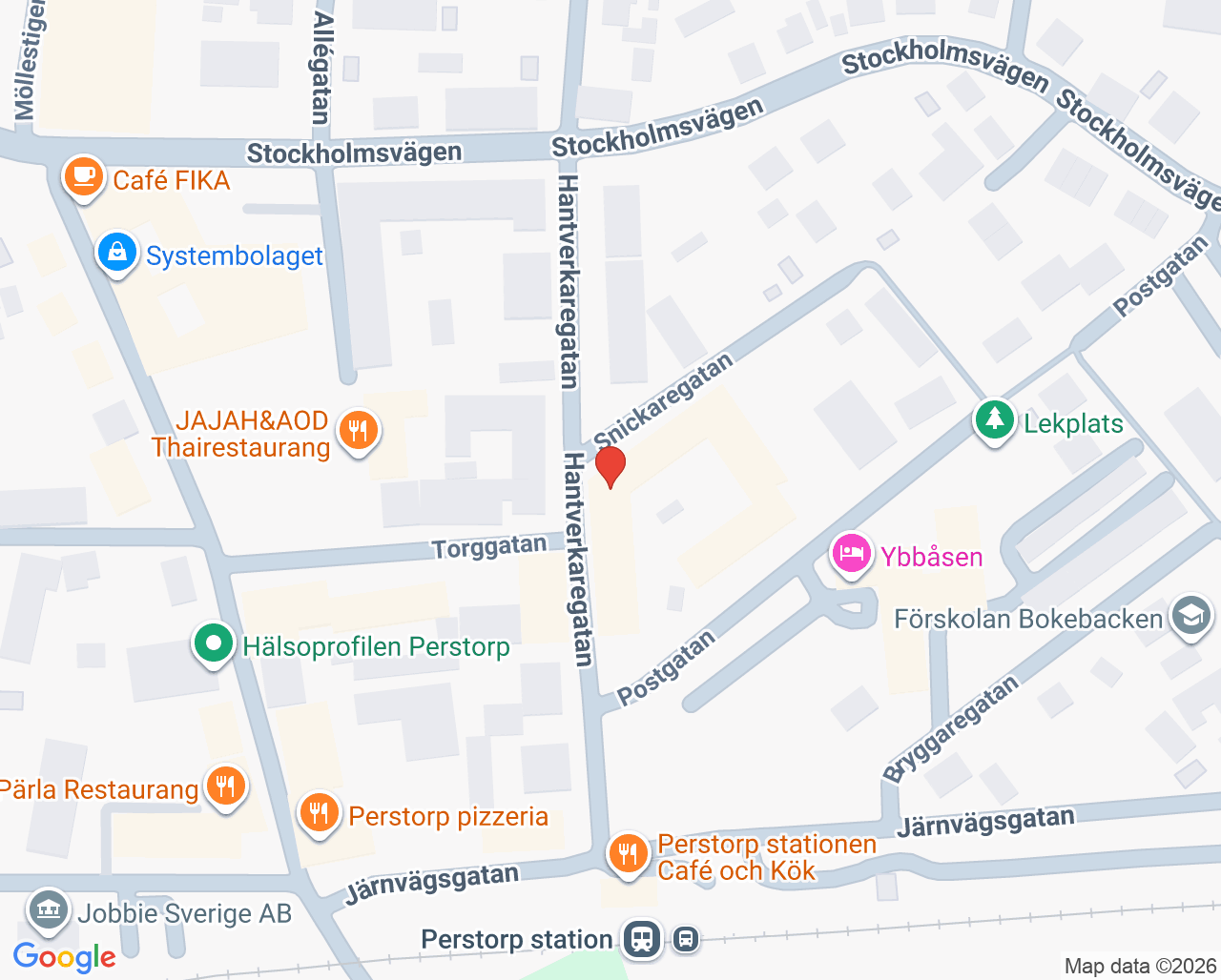 Karta till Sköna fötter i Perstorp