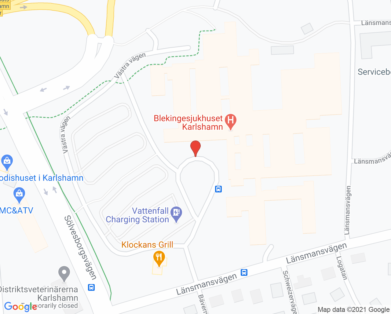 Karta till Mammografi Karlshamn
