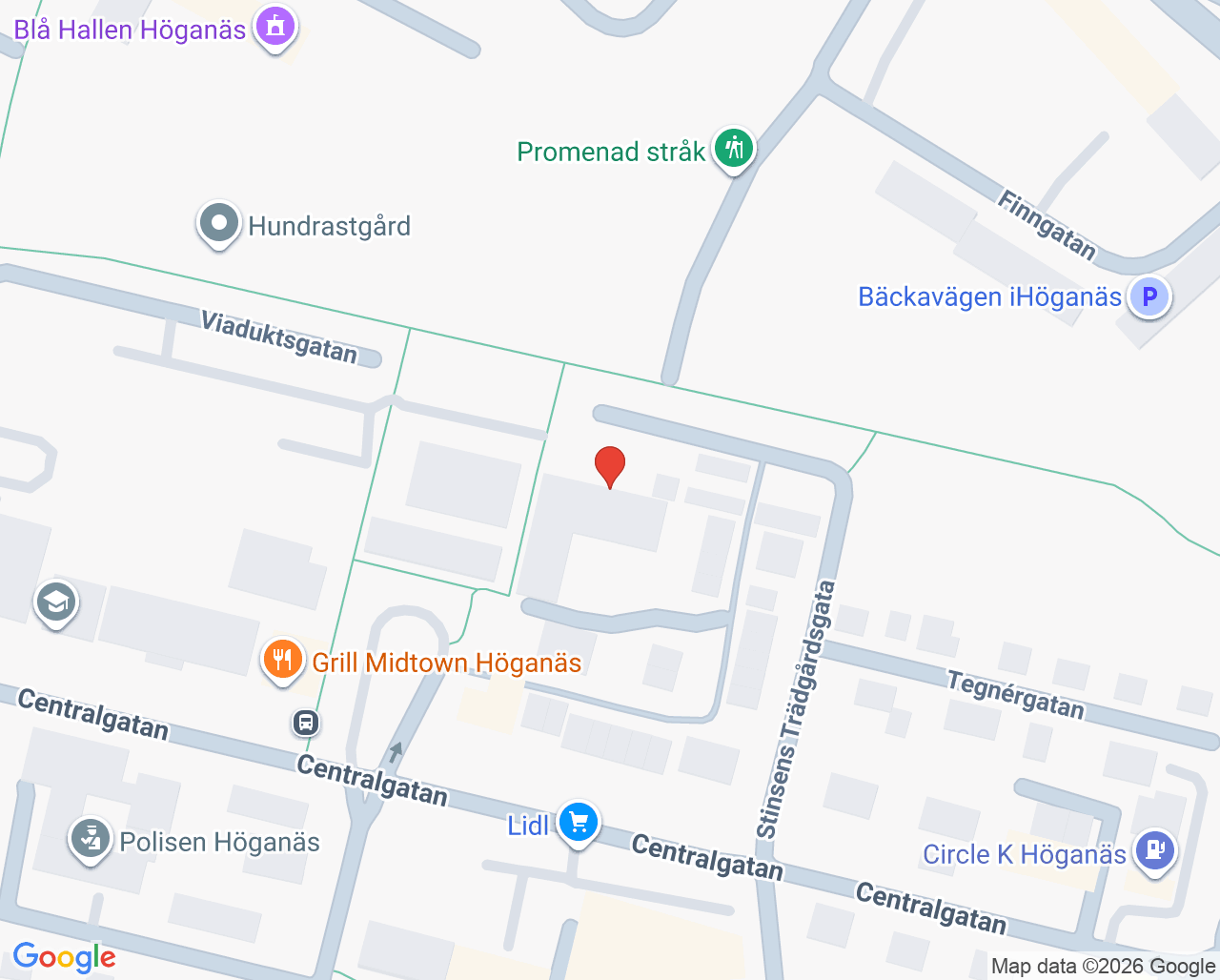Karta till Barnavårdscentralen Delfinen