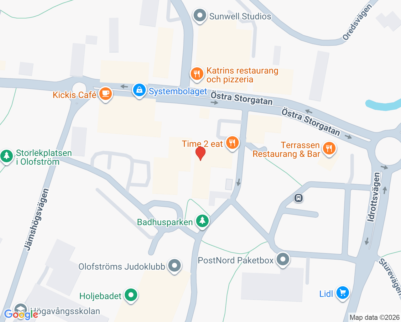 Karta till Olofströmskliniken