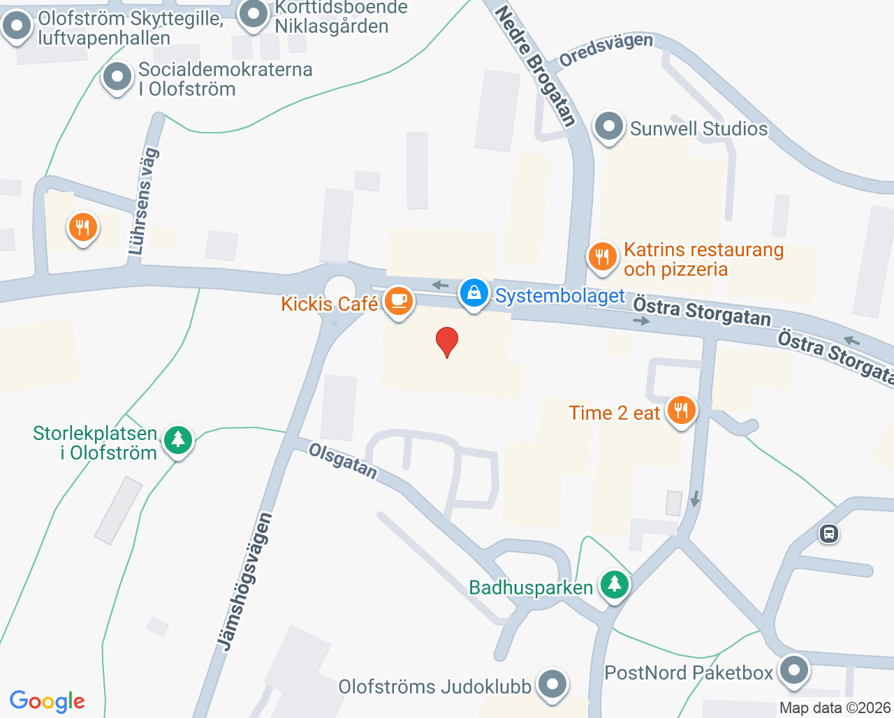 Karta till Olofströmstandläkarna, Olofström