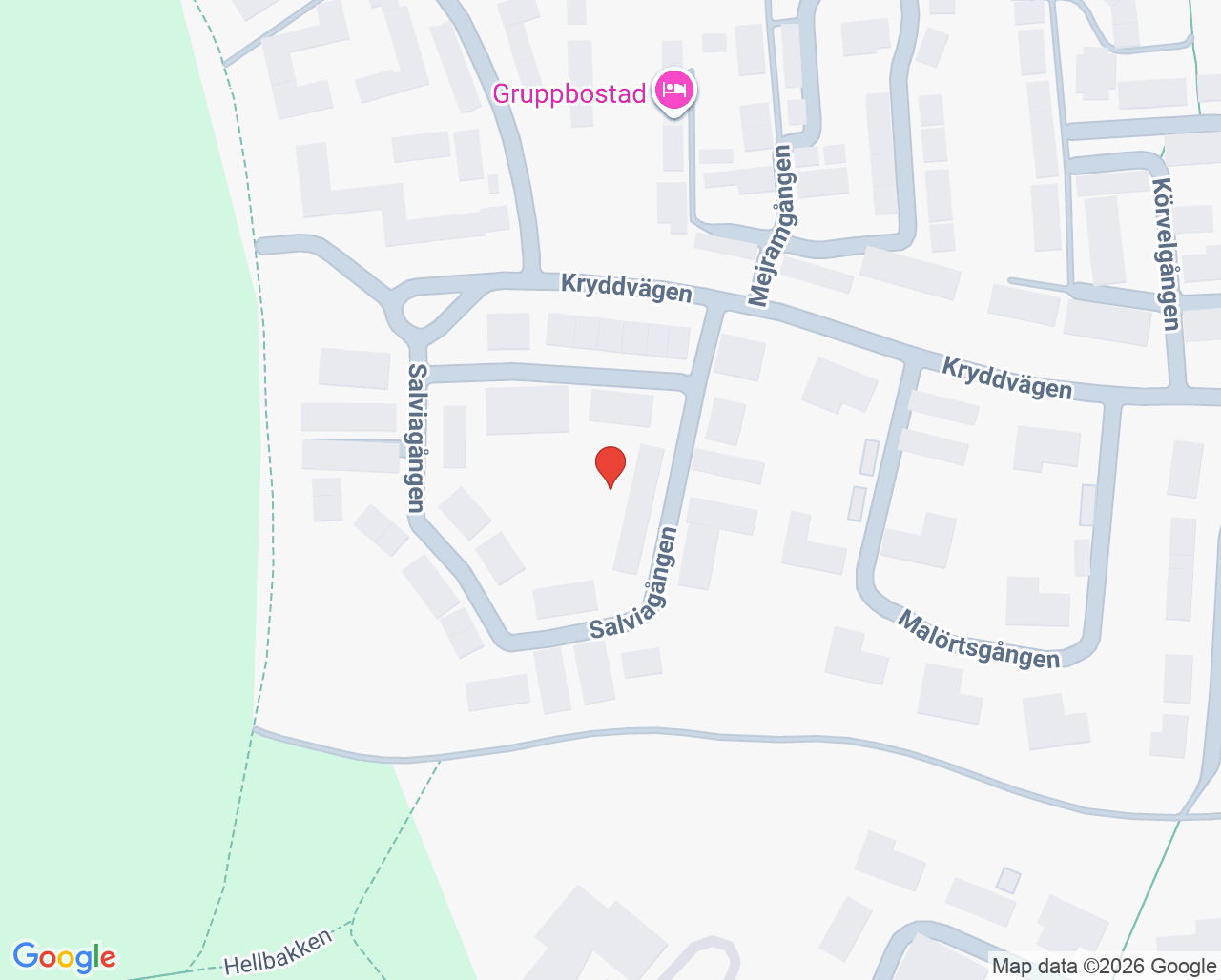 Karta till Psykologmottagningen Laholmshälsan, Laholm