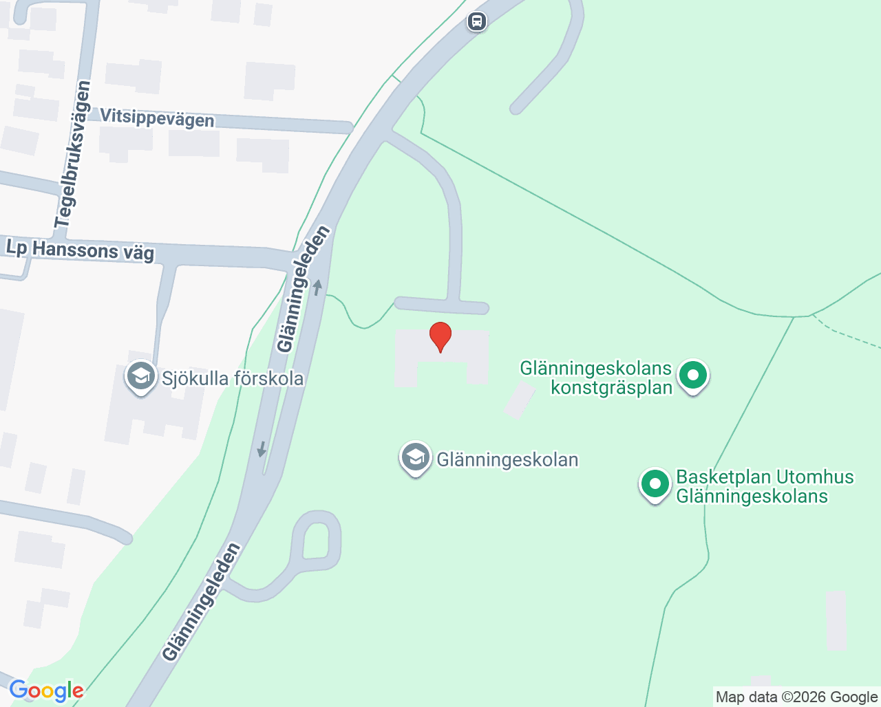 Karta till Fysioterapin Laholmshälsan, Laholm