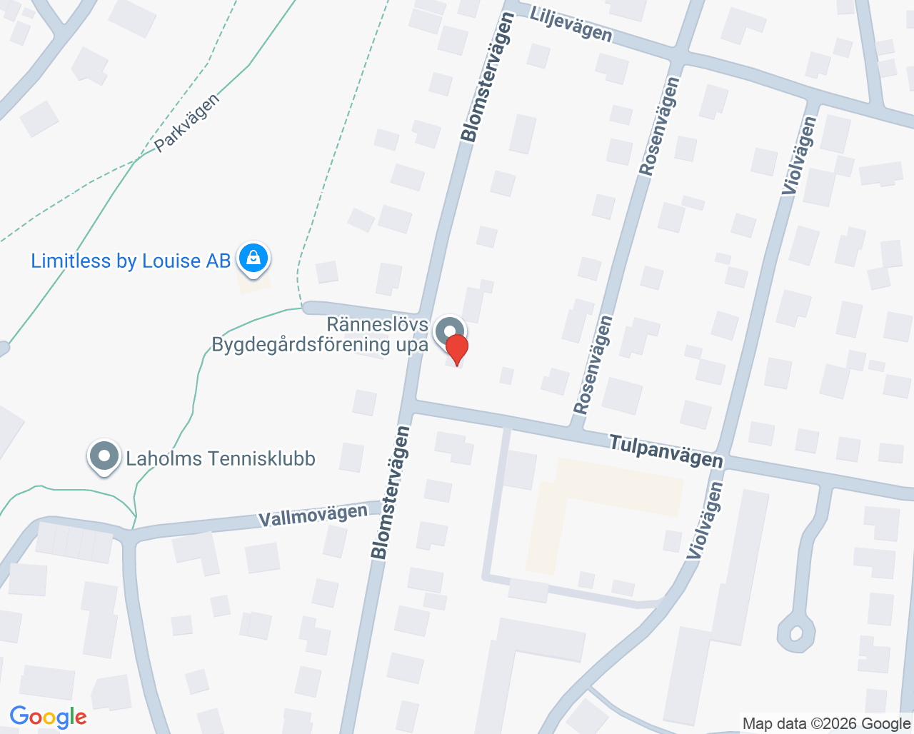 Karta till Läkarmottagningen Lagaholmskliniken, Laholm