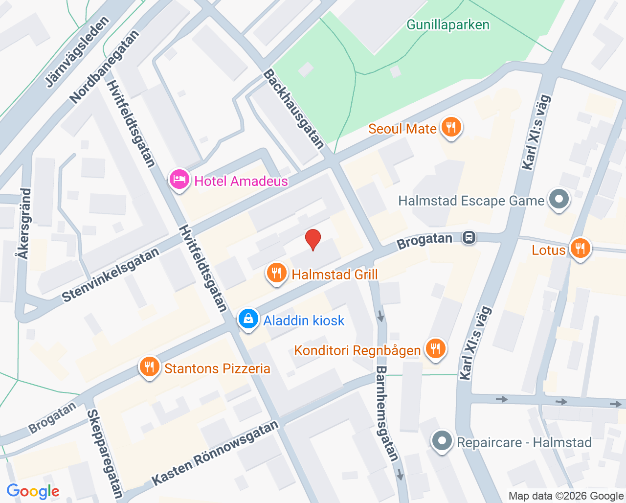 Karta till Ögonhuset, Halmstad
