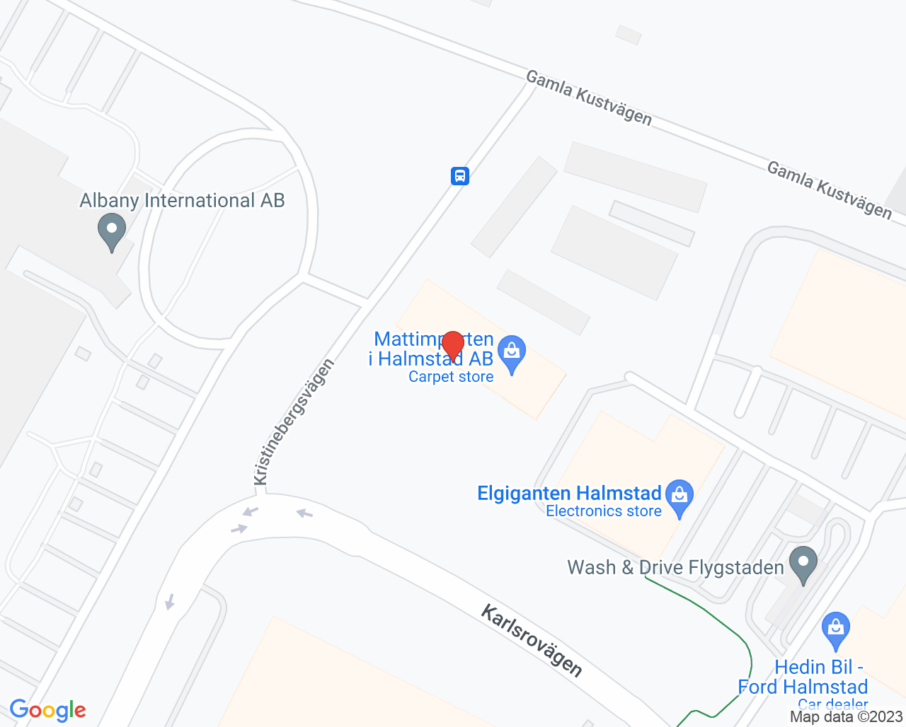Karta till Emy Fysio & Rehab, Halmstad