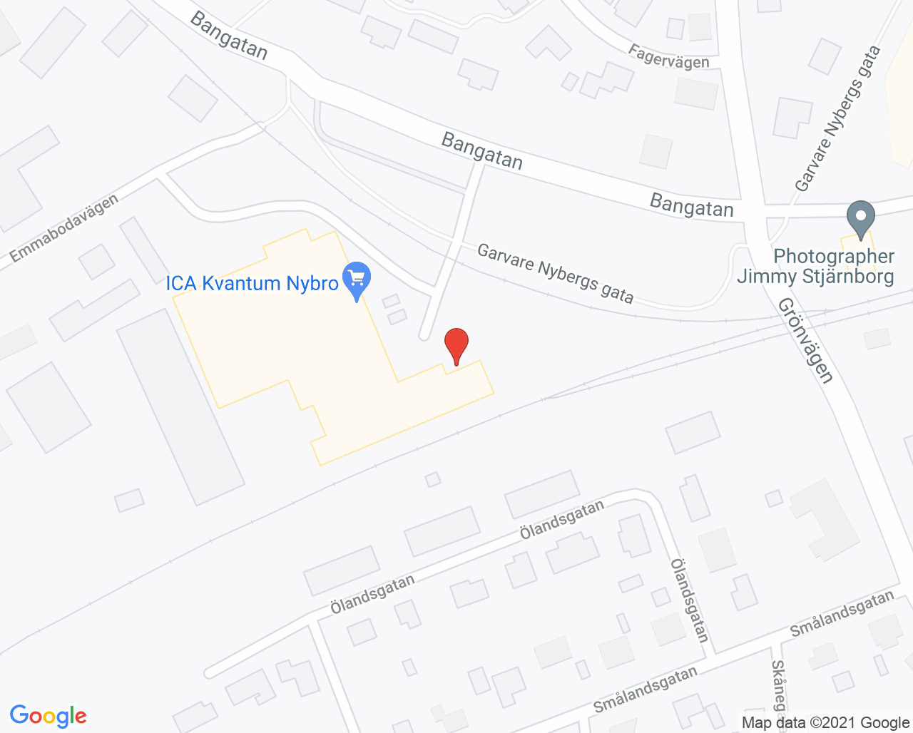 Karta till Praktikertjänst Nybro Tandvård, Nybro