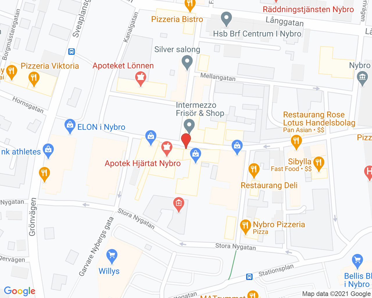 Karta till Centrumtandläkarna  Nybro