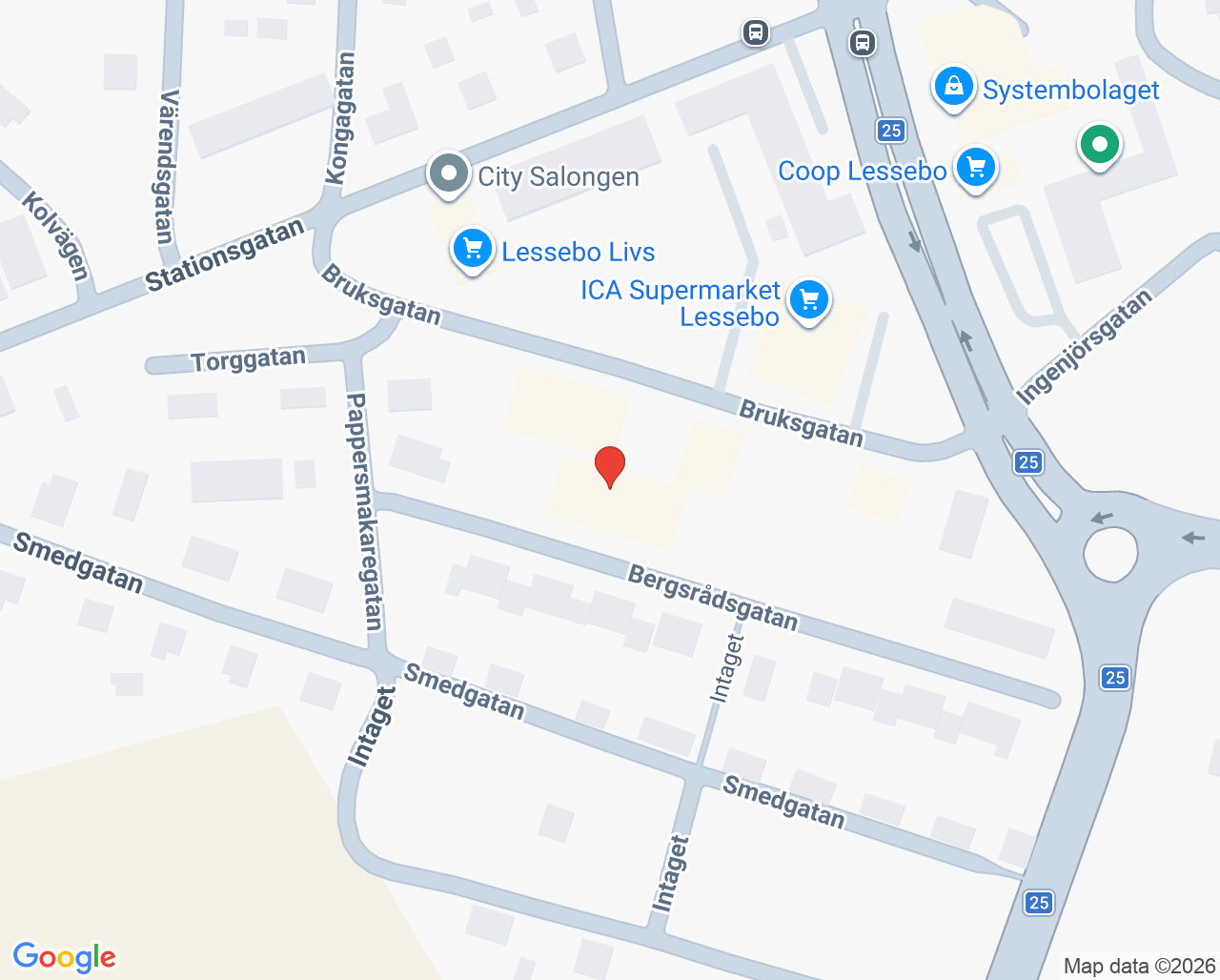 Karta till Ungdomsmottagningen Lessebo, Lessebo