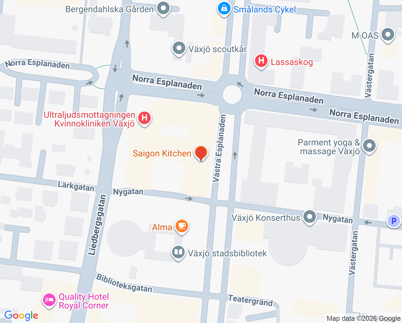 Karta till Allmänpsykiatrin barn och unga