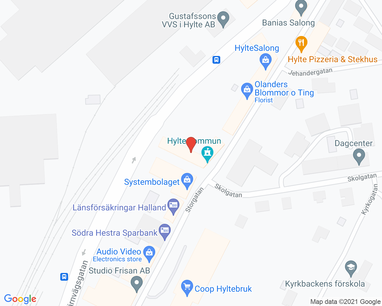 Karta till Kommunledningskontoret, Hyltebruk