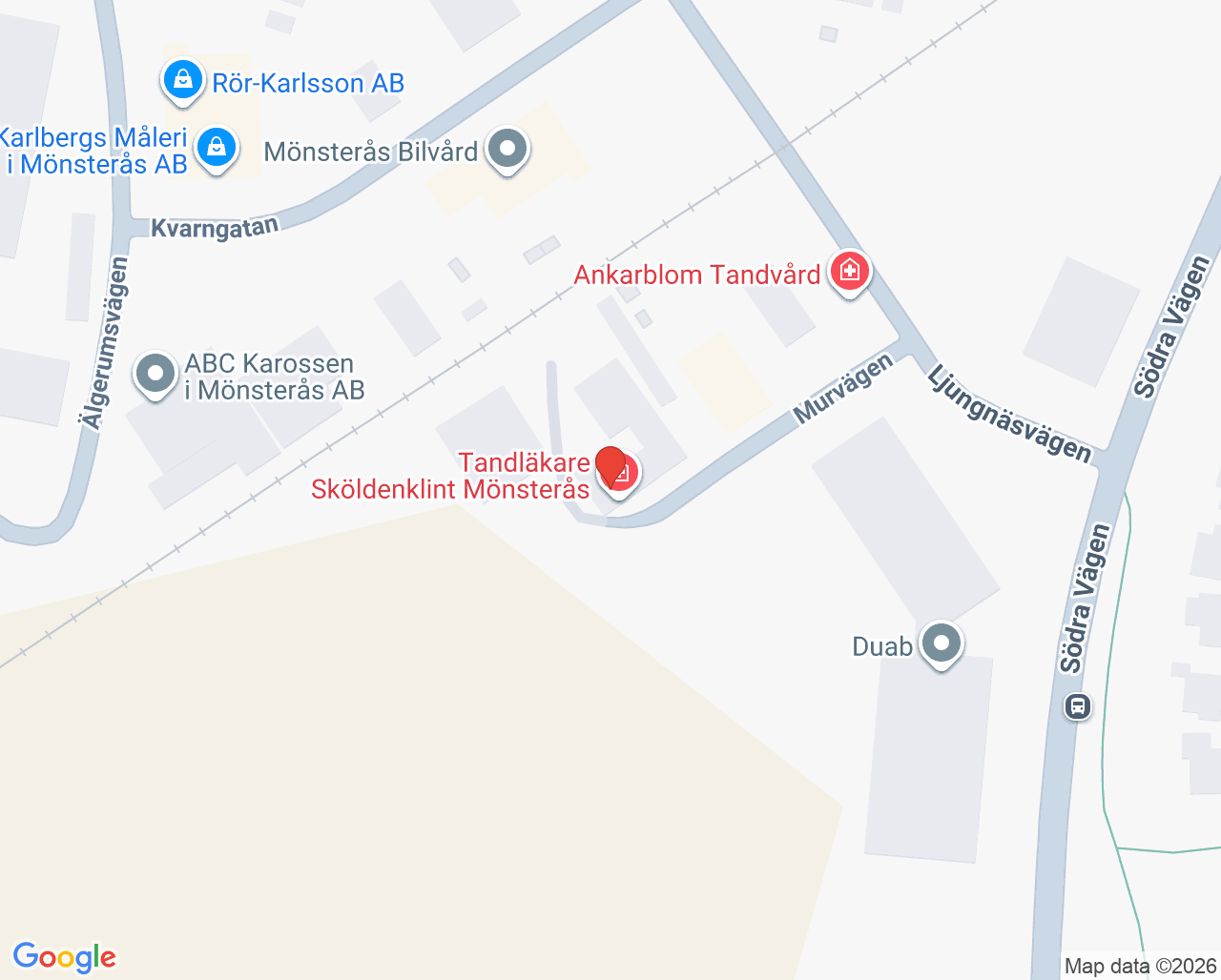 Karta till Tandläkare Sköldenklint Mönsterås