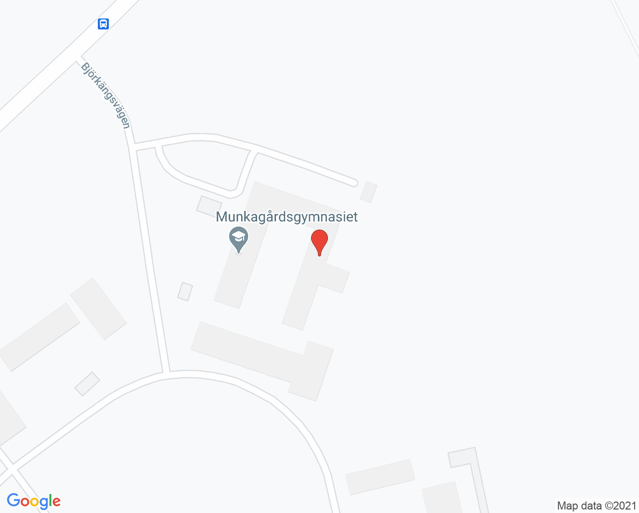 Karta till Munkagårdsgymnasiet fastighet, Tvååker