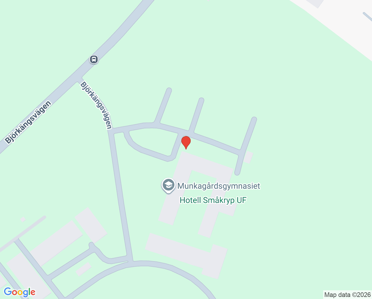 Karta till Munkagårdsgymnasiet internat, Tvååker